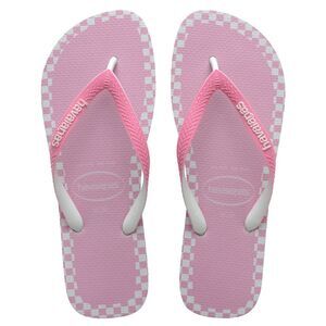 NEW Havaianas Top Checkmate Pink & White Flip Flops US Size 9/10